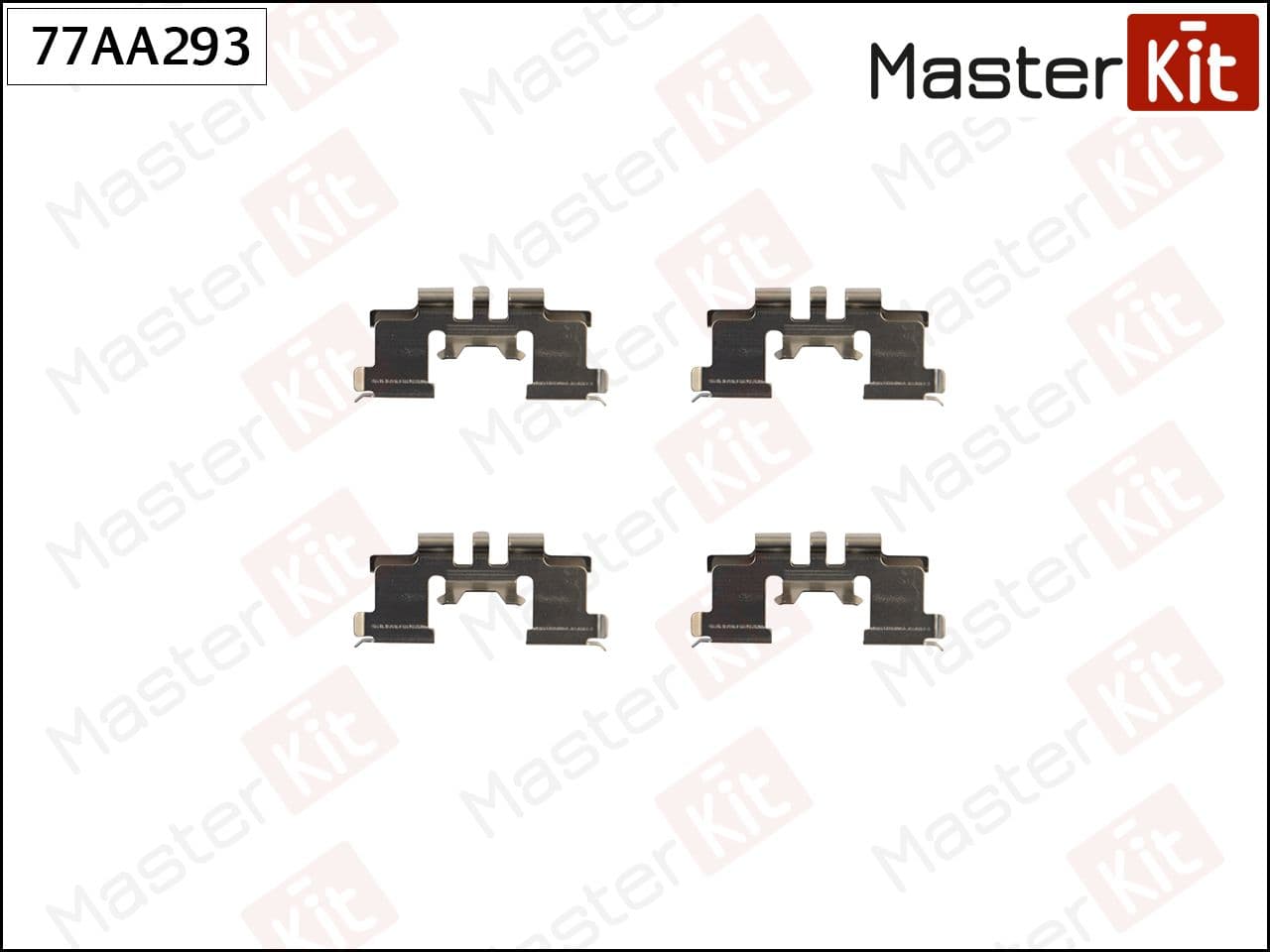 Комплект установочный тормозных колодок Suzuki Ignis, IFH 00-05Subaru Justy IV 07- MasterKit 77AA293