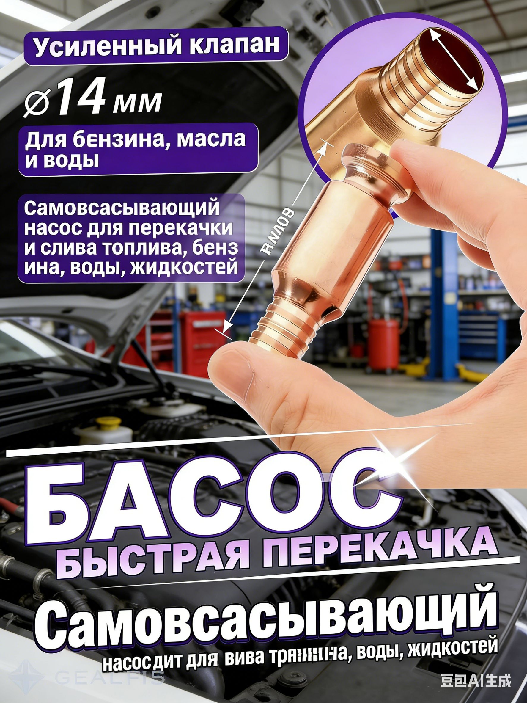 Самовсасывающий насос для перекачки и слива топлива, бензина, воды и жидкостей, многофункциональный, высокоэффективный насос для бытового и промышленного использования