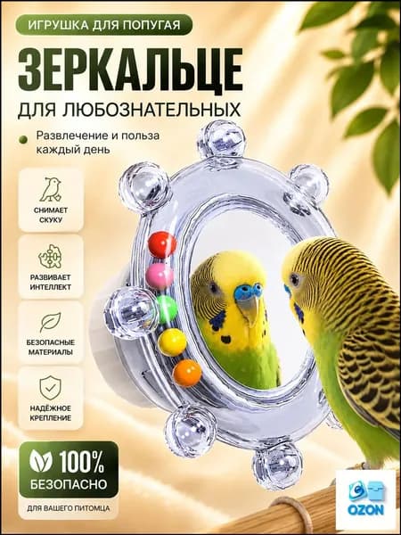 Игрушка для попугаев зеркало
