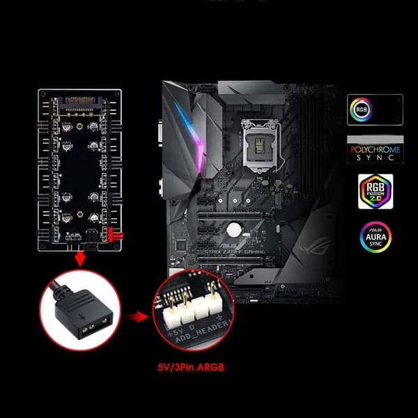 Компьютерный корпус RGB&FAN-хаб, черный (GX6QE8ZJ4YL0WU3QL2.04-OJ1GZRC6BIB)