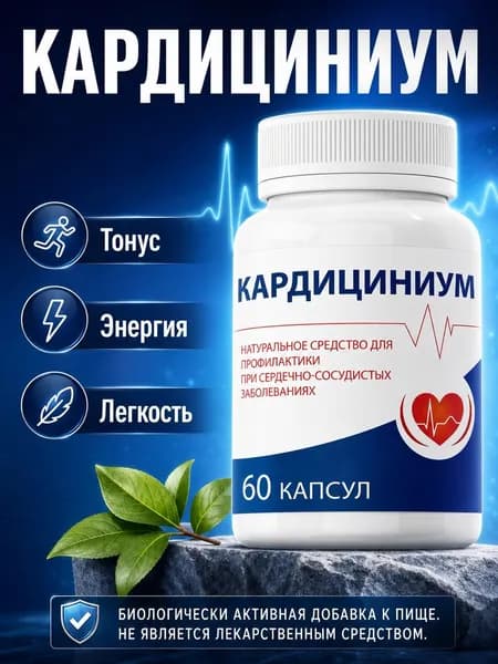 Биологически активная добавка к пище "РусВита Иммуно" / Кардициниум комплекс для сердца, сосудов и нормализации давления, улучшение кровотока