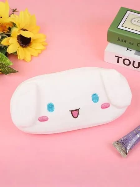 Чехол для ручек Sanrio (Куроми, Мелоди, Киннаморолл, Помпуррин) мягкий плюшевый, большой объем, школьный органайзер для девочек