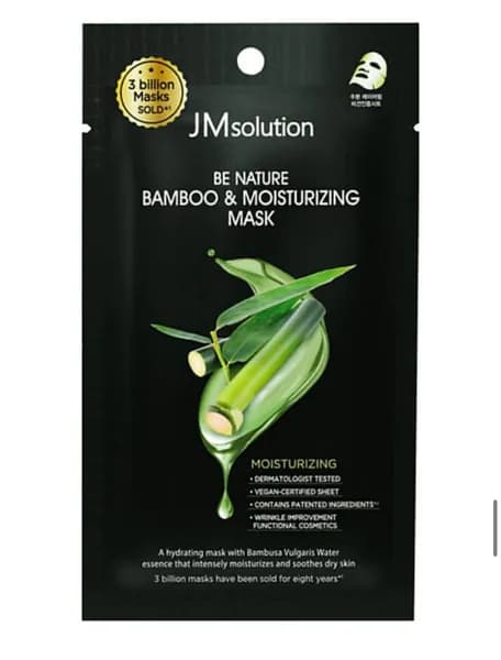 Увлажняющая тканевая маска с экстрактом бамбука 24мл JM SOLUTION BE NATURE BAMBOO & MOISTURIZING MASK