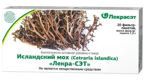 Лекра-СЭТ Исландский мох, 20 фильтр-пакетов по 1,5 г
