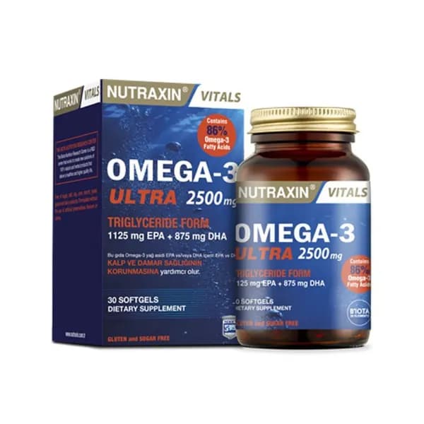 Nutraxin Омега-3 Ультра 2500 мг, 30 мягких желатиновых капсул