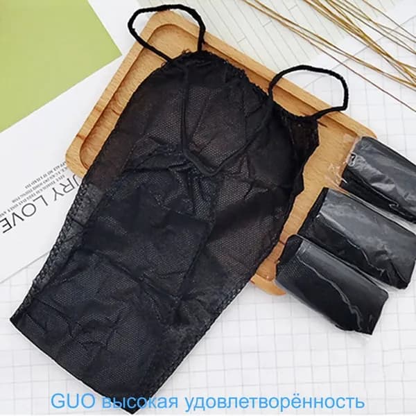 100 шт./пакет, одноразовые трусики-стринги для нижнего белья-черный