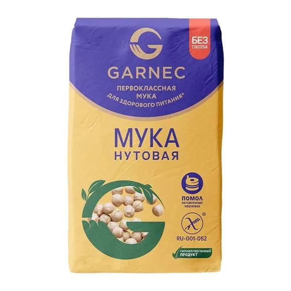 Мука нутовая без глютена Garnec 400г