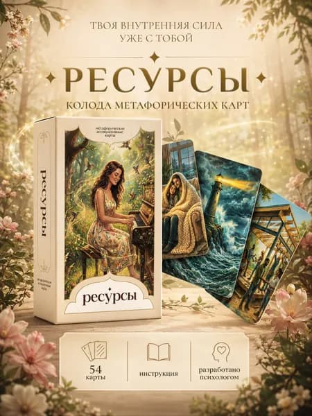 Метафорические ассоциативные карты "Ресурсы" 54 шт МАК карты универсальные для женщин