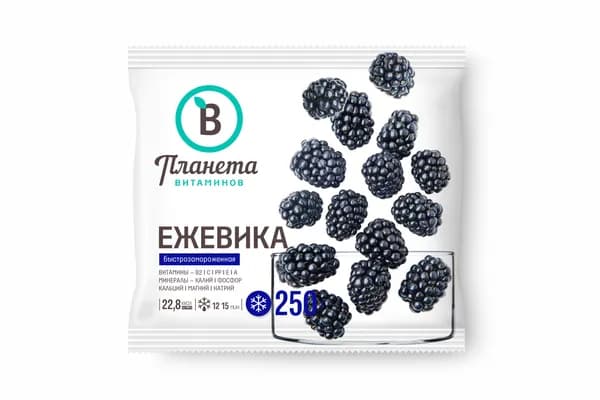 Ежевика Планета Витаминов замороженная 250 г