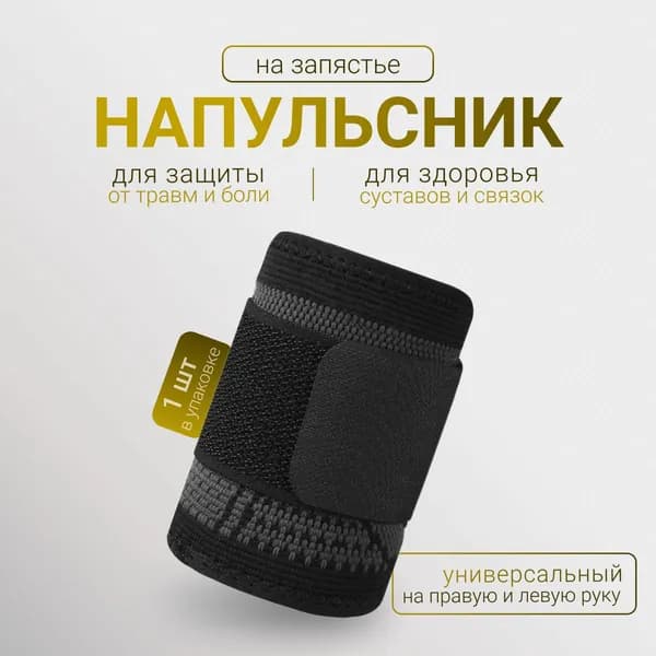 Напульсник на запястье мужской и женский, бандаж фиксатор для правой и левой руки