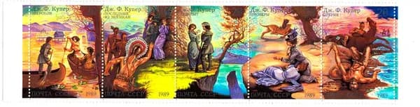 (1989-)Жетон СССР "Творчество Фенимора Купера" III O