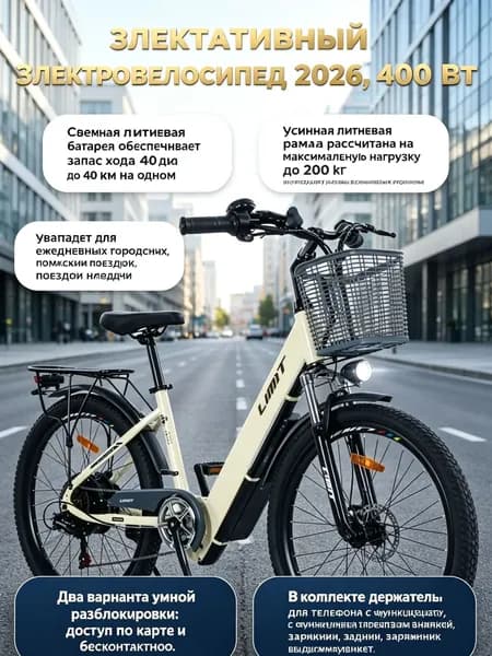 Электровелосипед 2025, 240 Вт