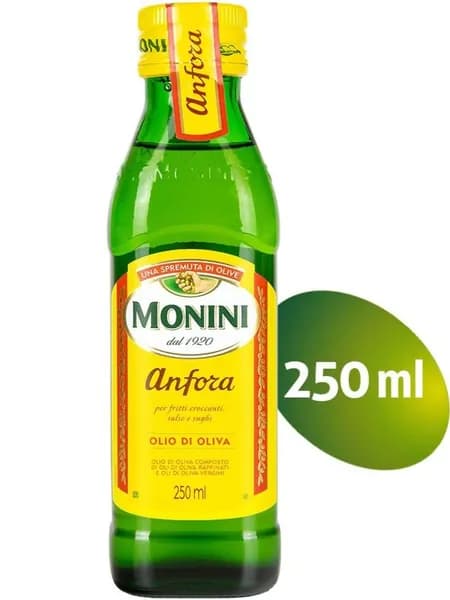 Масло оливковое Monini Anfora рафинированное с добавлением нерафинированного (для жарки), 250мл