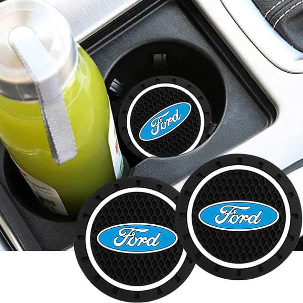 2 шт. силиконовые нескользящие подставки под стакан для Ford, коврики в подстаканник, защита от царапин, универсальные для авто