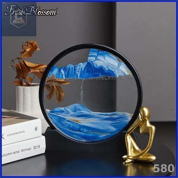 3D-искусство с движущимся песком из глубокого моря, настольная столешница с кинетическим пейзажем для декора любого дома