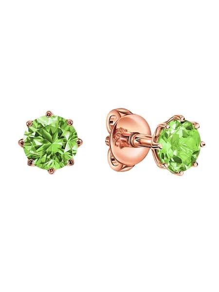 NIAGARA JEWELRY Серьги ювелирные Пусеты Золото красное 585 пробы