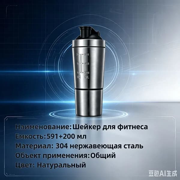 Шейкер спортивный, 800 мл