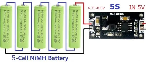 Интеллектуальный зарядный модуль 1,29,6 В для NiMH/NiCd аккумуляторов, DC5V, плата питания для устройств умного дома