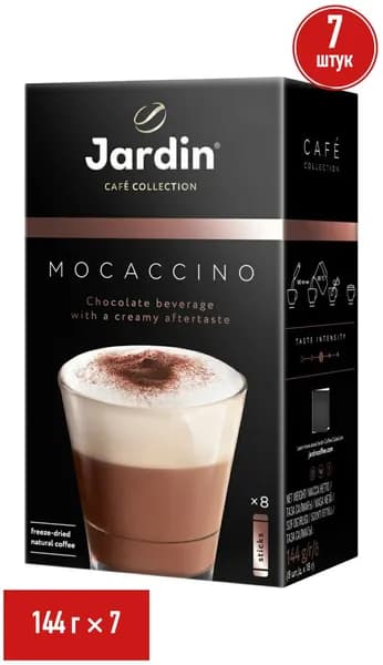 Кофейный напиток Jardin Moccaccino 3 в 1 растворимый в стиках 18 г х 8 шт, набор: 7 штук