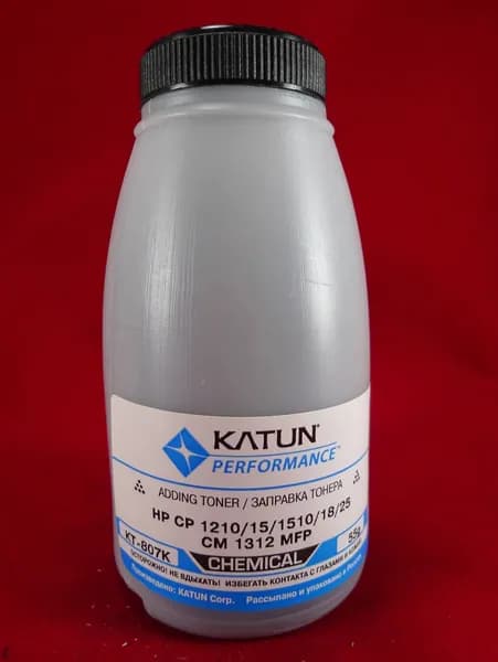 Тонер для картриджей Katun, цвет черный, для лазерных принтеров и МФУ HP, (KT-807K)
