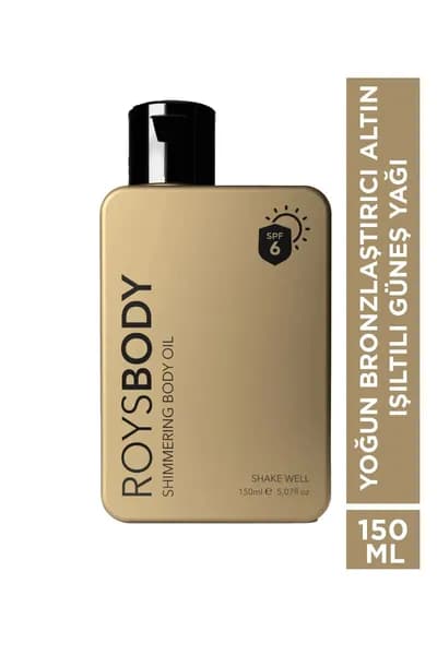 Shimmering Body Oil Интенсивное Бронзирующее Золотое Блестящее Солнцезащитное Масло 150 ml Spf 6