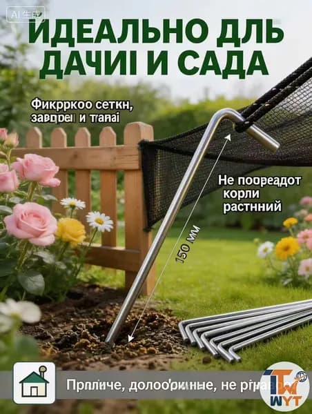 Металлические колышки для палатки 10 шт