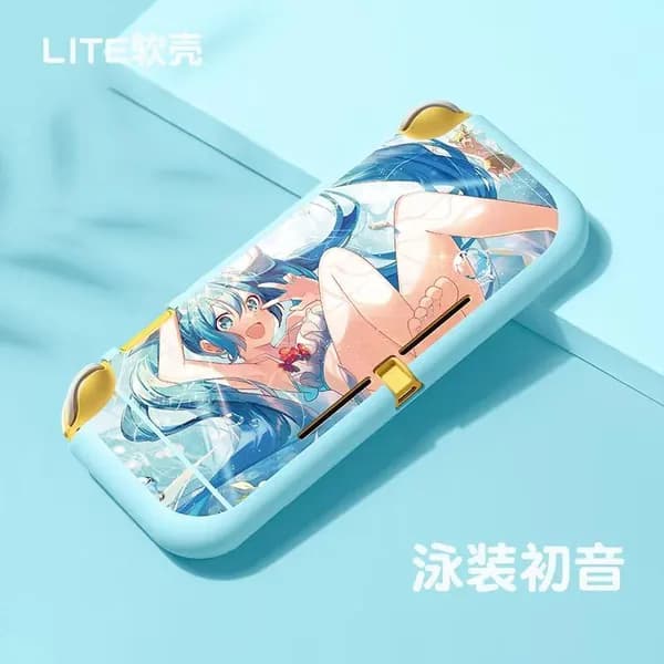 Защитный чехол полуобъемный для Nintendo Switch Lite: тематический дизайн с Chiikawa (Чикава) из аниме Chiikawa