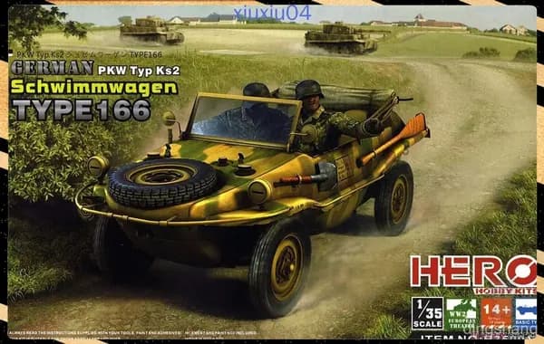 Hero Hobby F35001 1/35 Schwimmwagen Type166 Модель джипа