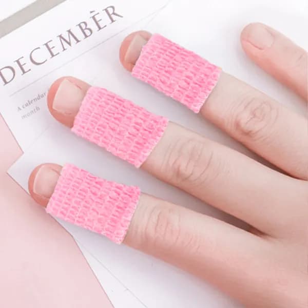 Защитная повязка для пальцев для вышивания крестиком, 2.5 см x 450 см, розовый цвет, дышащая эластичная лента