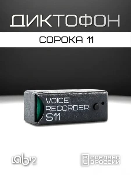 Диктофон Сорока-11 бюджетный, 32 ГБ, запись голоса, простой, для студентов и школы