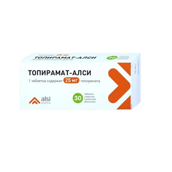 Топирамат-Алси таблетки п/о плен. 25мг 30шт