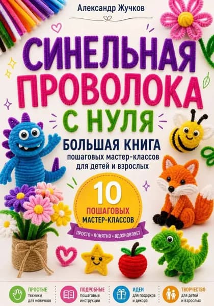 Синельная проволока с нуля. Большая книга пошаговых мастер-классов для детей и взрослых | Жучков Александр | Электронная книга