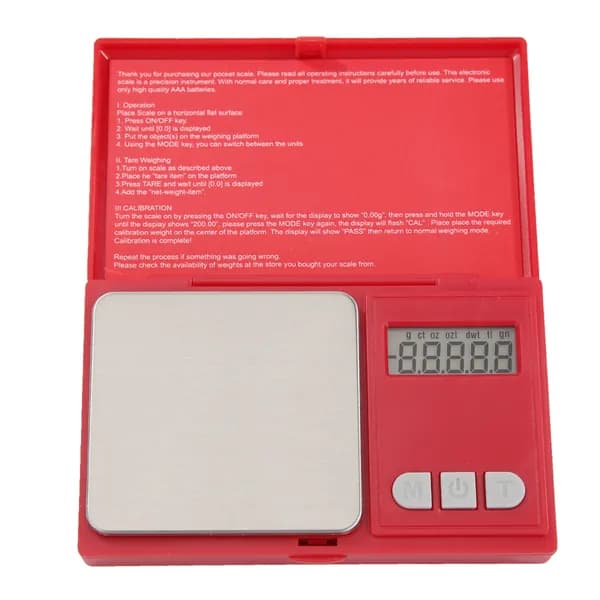 Электронные карманные весы для ювелиров, 100 г/0,01 г, с подсветкой, синий LCD