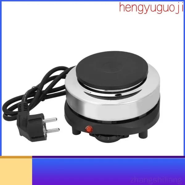 Электрическая настольная плита Электроплитка мини HOT PLATE 500W чугун, хром