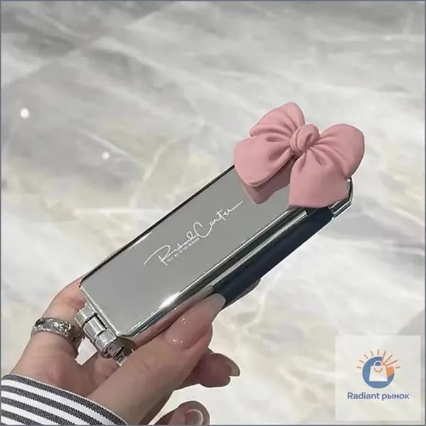 Расческа для сумочки: зеркало + массаж головы в 1! Складывается до 8см