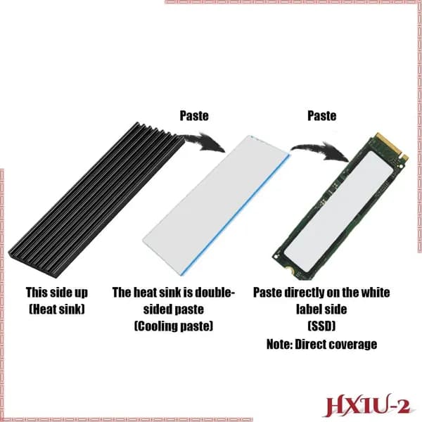 PCIE M.2 2280 SSD, эффективно охлаждающий терморассеивающий радиатор, для настольных ПК и ноутбуков черное