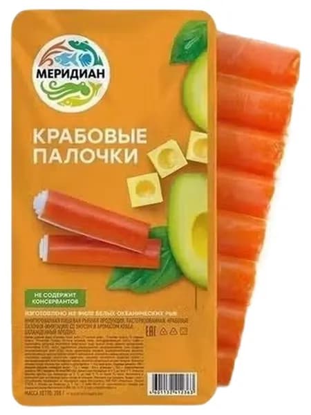 Крабовые палочки Меридиан 200 г