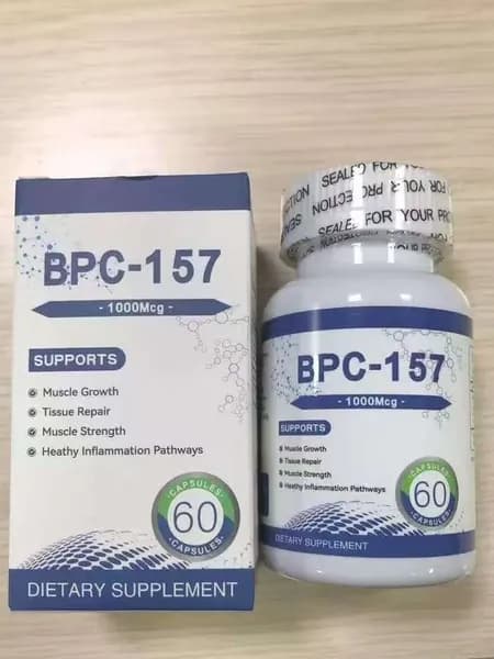 Капсулы с пептидом BPC-157, новым защитным соединением без ГМО, безглютеновой добавкой для восстановления мышц и тренировок, 60 капсул