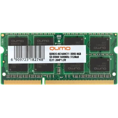 QUMO Оперативная память DDR3, 1600 МГц, 1 x 8 ГБ (QUM3S-8G1600C11R)