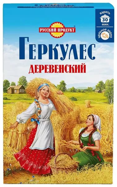 Крупа овсяная Геркулес Деревенский, 500 г