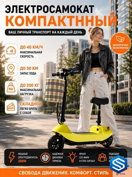Электросамокат mzm-20260606120806155, желтый