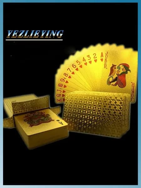 Карты игральные, пластиковые "Gold", 1 колода, 54 карты