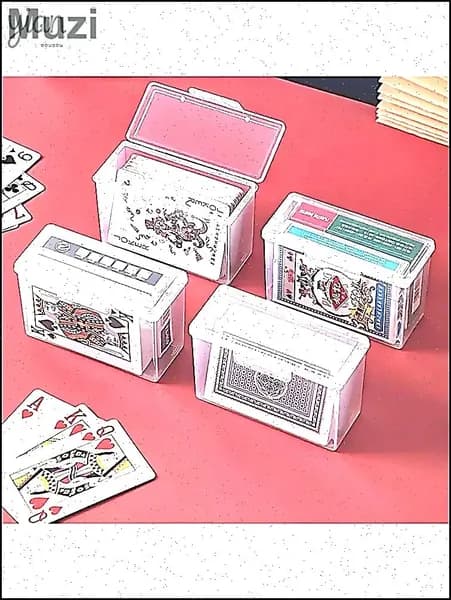 4 коробки для хранения игральных карт-упаковка из штук (Без игральных карт)
