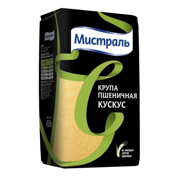 Крупа пшеничная Мистраль Кускус из твердых сортов пшеницы 450 г