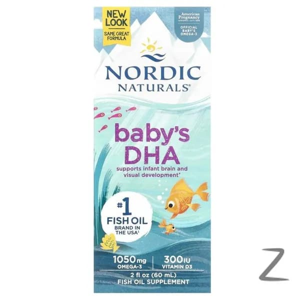Nordic Naturals, Оmega-3+D3 для детей с рождения/омега-3 DHA 485мг+д3 300ед, 60мл