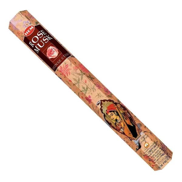 Hem Incense Sticks ROSE MUSK (Благовония РОЗОВЫЙ МУСК, Хем), уп. 20 палочек.