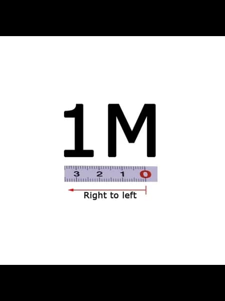 Стальная рулетка 1-5 м 1M Right to left