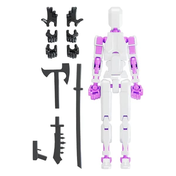 Фигурка Titan 13 Air Bound, многосуставная, подвижная, 3D печать, шарнирный робот Lucky 13,голубовато-черный,1 шт.