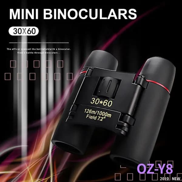 Мини-бинокль Sakura 30 60, чёрный, с красным многослойным покрытием объектива