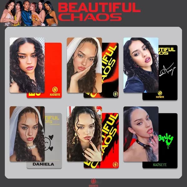 Карточки KATSEYE K-pop карточки коллекционные BEAUTIFUL CHAOS кпоп карты 5.4*8.6cm 6 шт